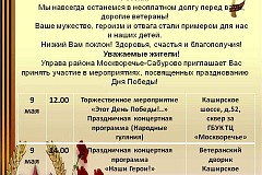 Праздничные мероприятия, посвященные 69-й годовщине Победы в Великой отечественной войне 1941-1945 годов